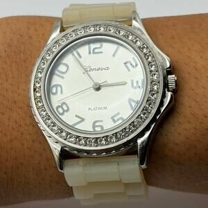 Silver Clear Geneva Men’s Watch